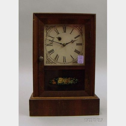 Mahogany Veneered Cottage Shelf Clock by Waterbury Clock Company