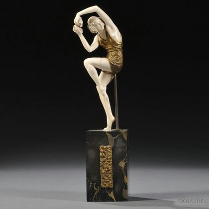 Art Nouveau Bronze and Ivory Figure