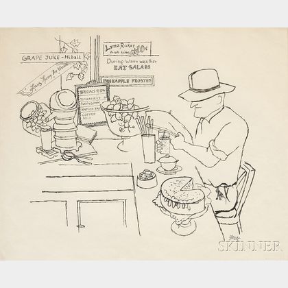 George Grosz (German/American, 1893-1959) Quick Snack