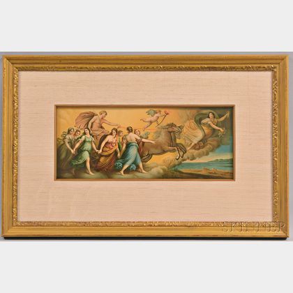 Framed Classical Chromolithograph After Guido Reni's Aurora