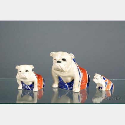 Three Royal Doulton Bulldogs