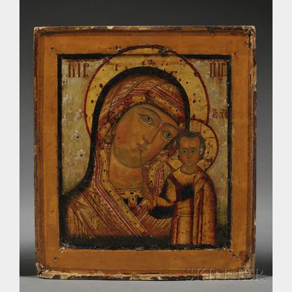 Russian Icon Depicting the Kazan Mother of God