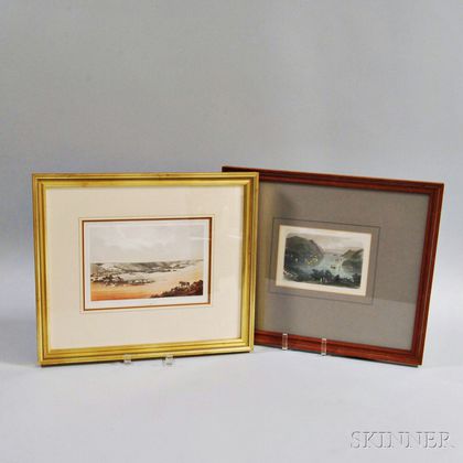 Two Framed River Scene Prints
