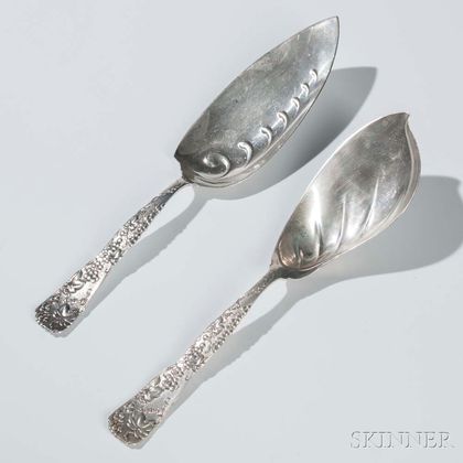Two Tiffany & Co. "Vine" Pattern Sterling Silver Serving Pieces
