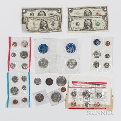 Small Group of American Coins and Notes