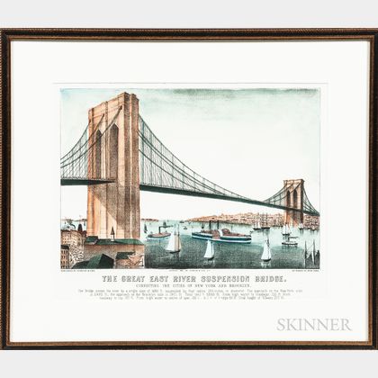 Currier & Ives The Great East River Suspension Bridge 
