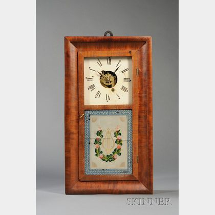 Mahogany Miniature Ogee Clock by Hiram Welton