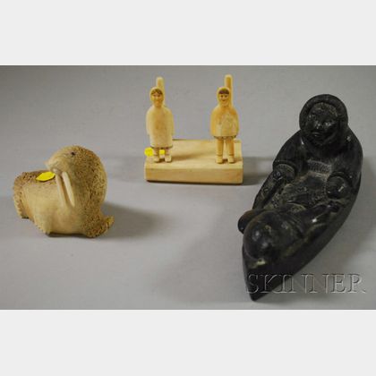 Three Eskimo Figural Items