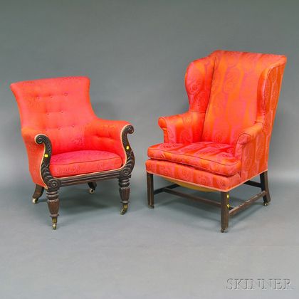 Two George III Upholstered Chairs