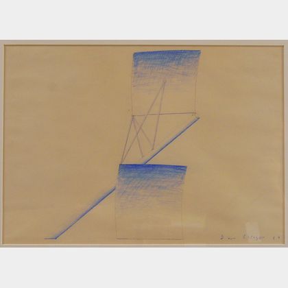 David Von Schlegall (American, 1920-1992) Untitled Geometric Composition.