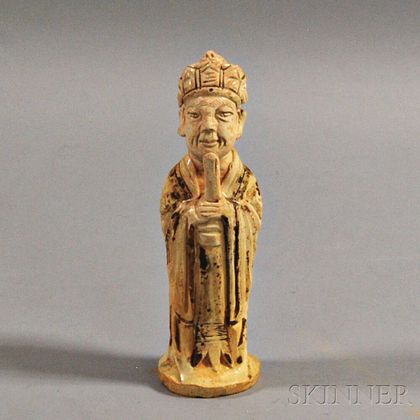 Qingbai-glazed Pottery Figure of an Official