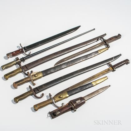 Nine Bayonets and a Navy Fighting Knife