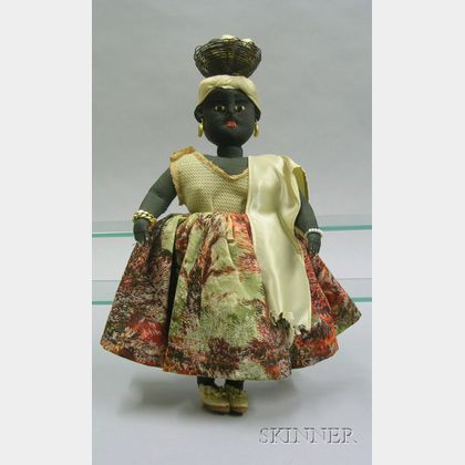 Hand-Crafted Native Black Cloth Lady Doll