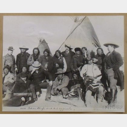 Photo Reproduction of Indian Chiefs and U.S. Officials