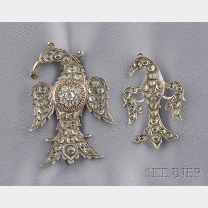 Two Antique Eagle Brooches