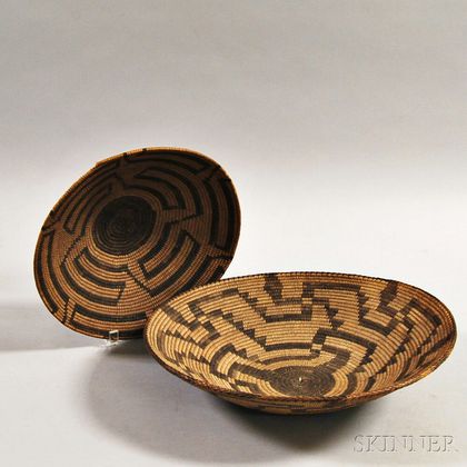 Two Pima Basketry Bowls