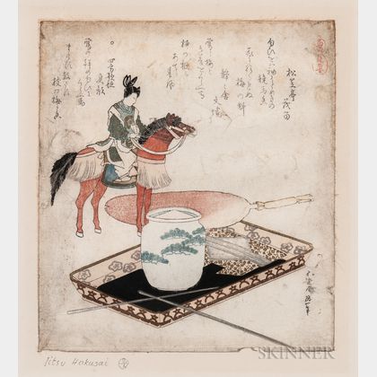 Katsushika Hokusai (1760-1849),Surimono Woodblock Print