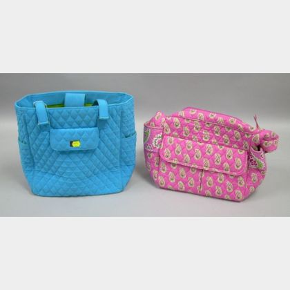 Two Vera Bradley Quilted Cloth Purses. 