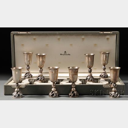 Alphonse LaPaglia Boxed Set of Eight Silver Cordials