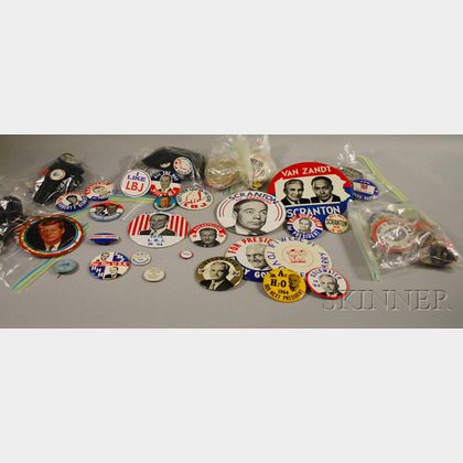 Collection of 1960s and 70s U.S. Political Pinback Buttons