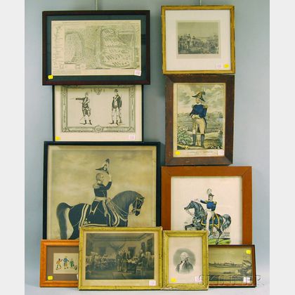 Ten Framed Mostly American Historical Prints