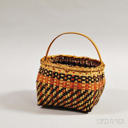 Cherokee Polychrome Twined Basket
