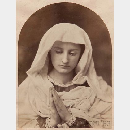 Oscar Gustave Rejlander (British, 1813-1875) Young Woman in Prayer