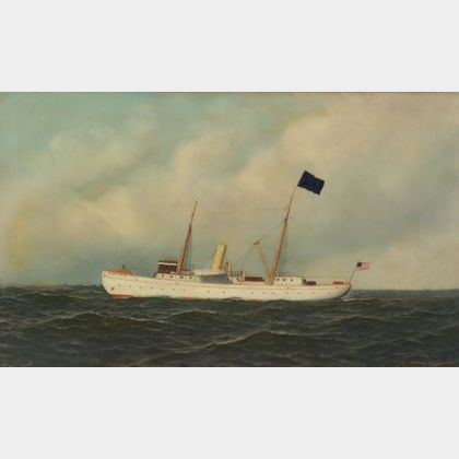 Antonio Nicolo Gasparo Jacobsen (Danish/American, 1850-1921) Portrait of the of the Screw Pilot Boat NEW YORK