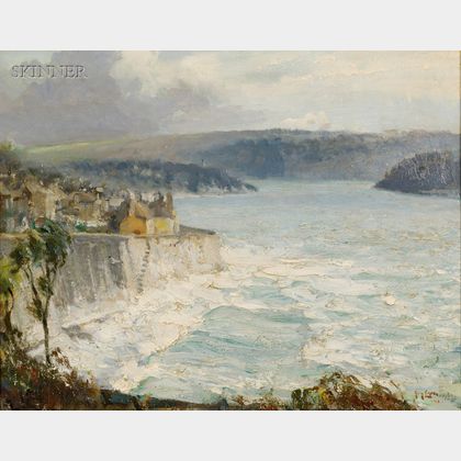 Guy Lipscombe (British, fl. 1908-1937) Stormy Weather, St. Mawes at Cornwell