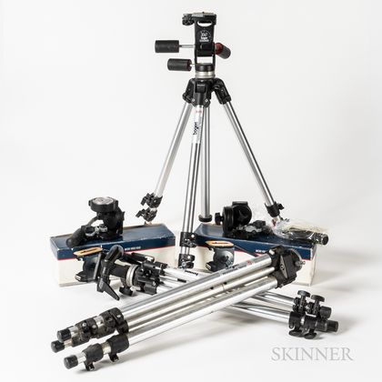 Three Camera Tripods and Two Heads