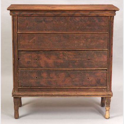 Grained Pine and Maple Chest