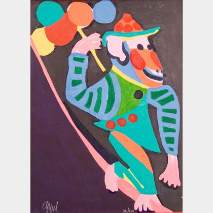 Karel Appel (Dutch, 1921-2006) Monkey with Balloons