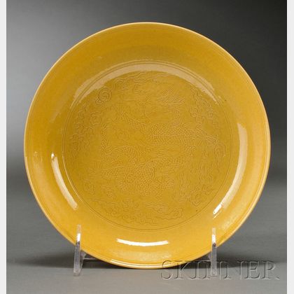 Yellow Glazed Plate