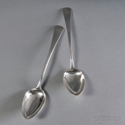 Two Coin Silver Tablespoons