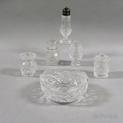 Four Waterford Crystal Items and Two Others. Estimate $200-250