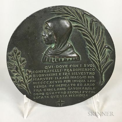 Bronze Medal Commemorating the 400th Anniversary of the Death of Girolamo Savonarola