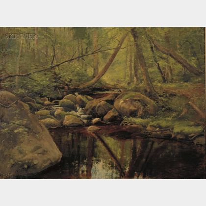 George Albert Frost (American, 1843-1907) Woodland Landscape
