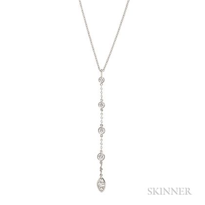 Platinum and Diamond "Swing" Pendant, Tiffany & Co.