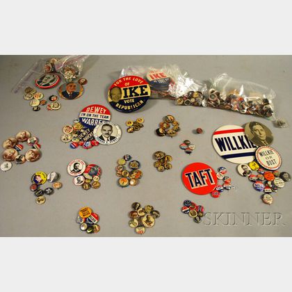 Collection of 19th and 20th Century Political Pinback Buttons