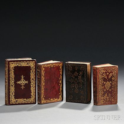 Portuguese Fine Bindings, Four Volumes, 18th and 19th Century.