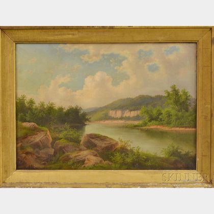 American School, 19th Century Ohio River Landscape.