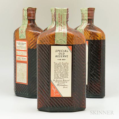 Harry E Wilken Special Old Reserve 15 Years Old 1917, 4 pint bottles (oc) 