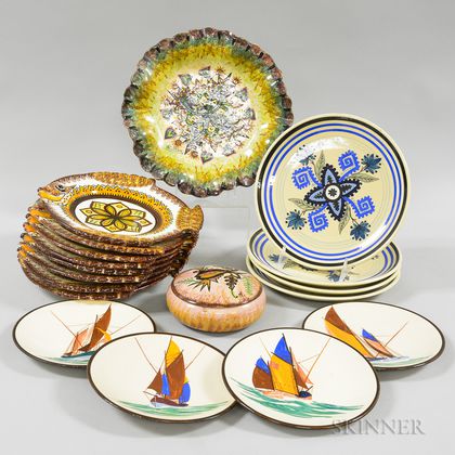 Group of Quimper Pottery Tableware