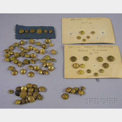 Collection of Mostly 19th Century U.S. Military Brass Buttons