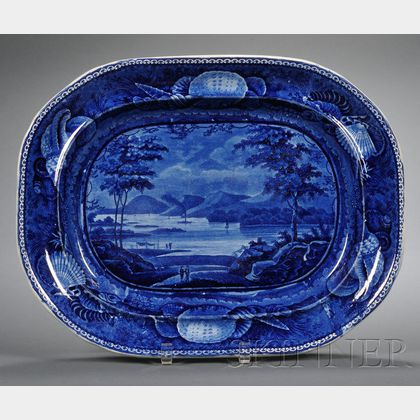 Historical Blue Transfer-decorated Platter