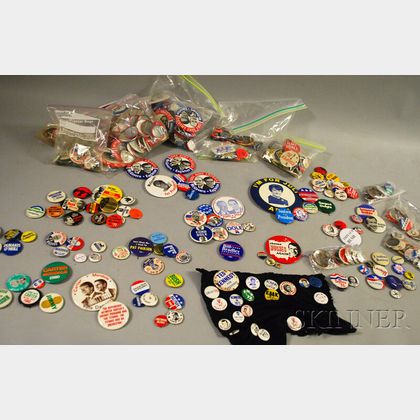 Collection of 1970s and 1980s U.S. Political Pinback Buttons