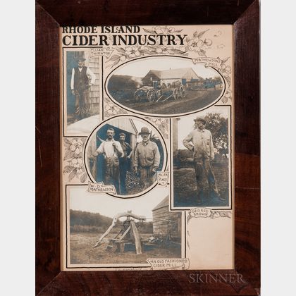 Framed Collage of Early Rhode Island Cider Industry Photographs