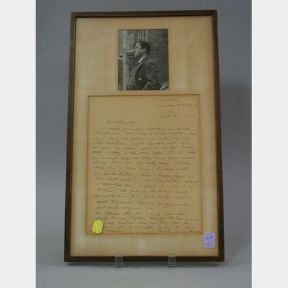 Autograph Letter from James Huneker