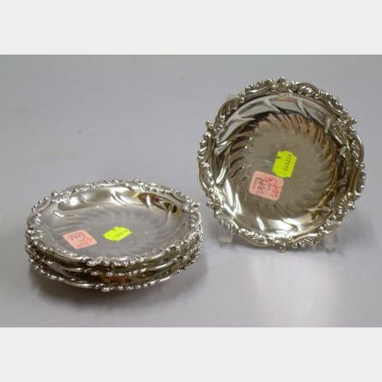 Set of Four English Sterling Silver Footed Candy Dishes