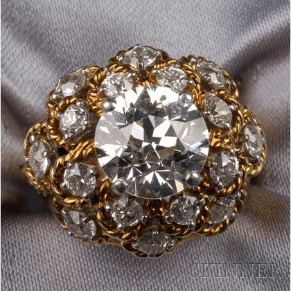 18kt Gold and Diamond Ring, 